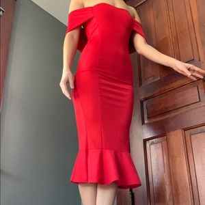 PLT NEVER WORN red fitted dress! Size US 6